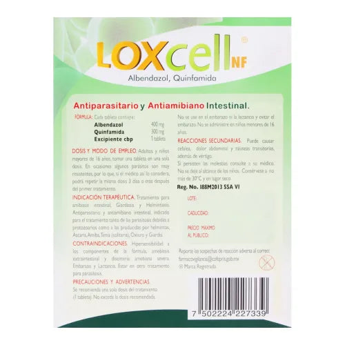 Loxcell Tabletas 400/300mg – Antiparasitario