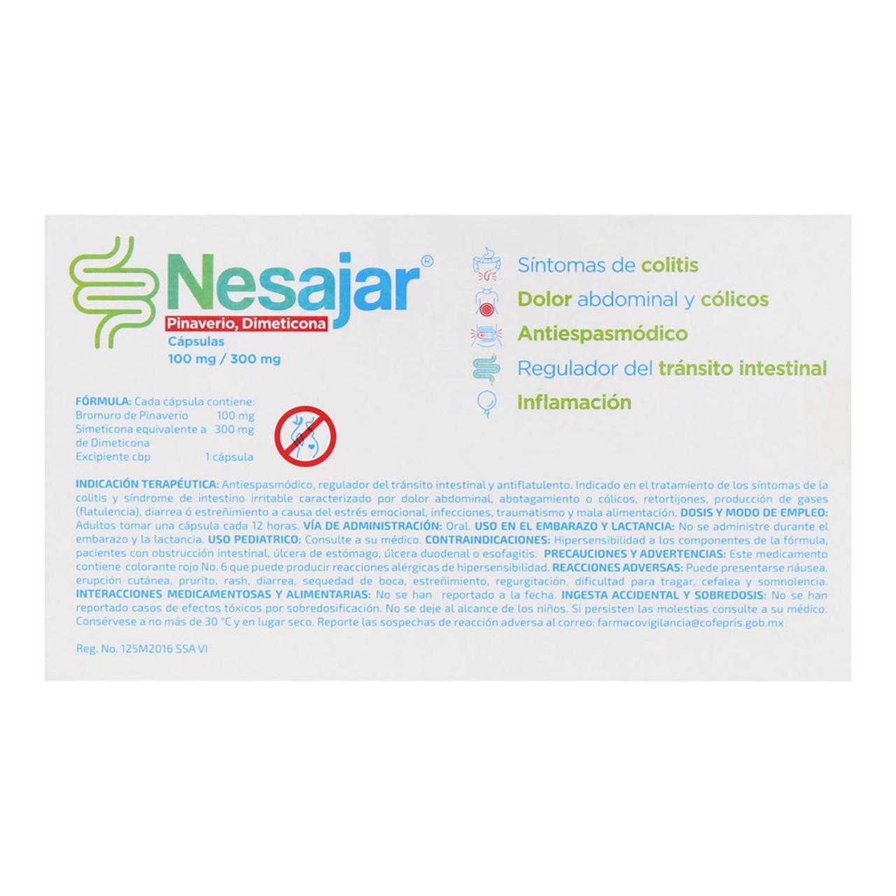 Nesajar 100 mg/300 mg Caja con 16 Cápsulas
