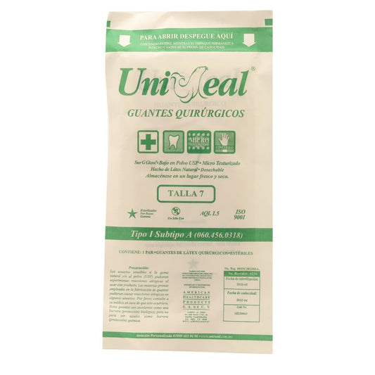 Guantes Qx 7.0 Latex Estéril Uniseal Sur