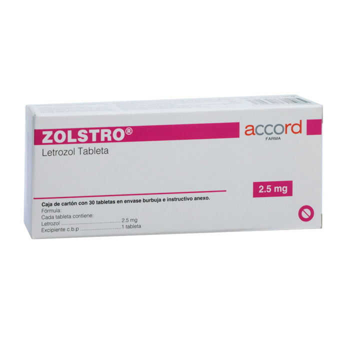 Zolstro 2.5 mg, Letrozol, Caj. c/30 Tab.