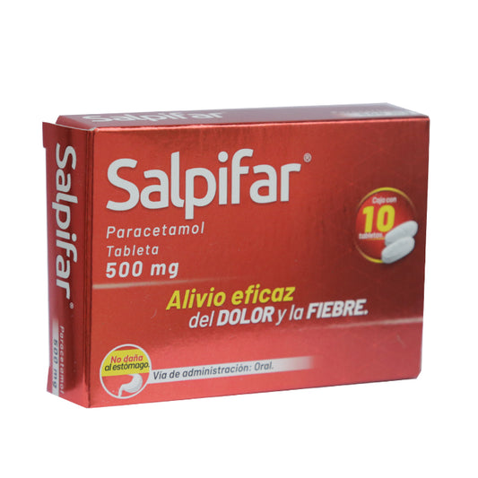 Salpifar OTC 500mg, Paracetamol, Caj. C/10 Tab.