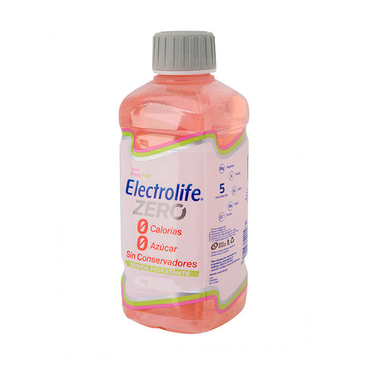 Electrolife Zero Bebida sabor Fresa-Kiwi sin azúcar y sin calorías, Fco. c/625 mL