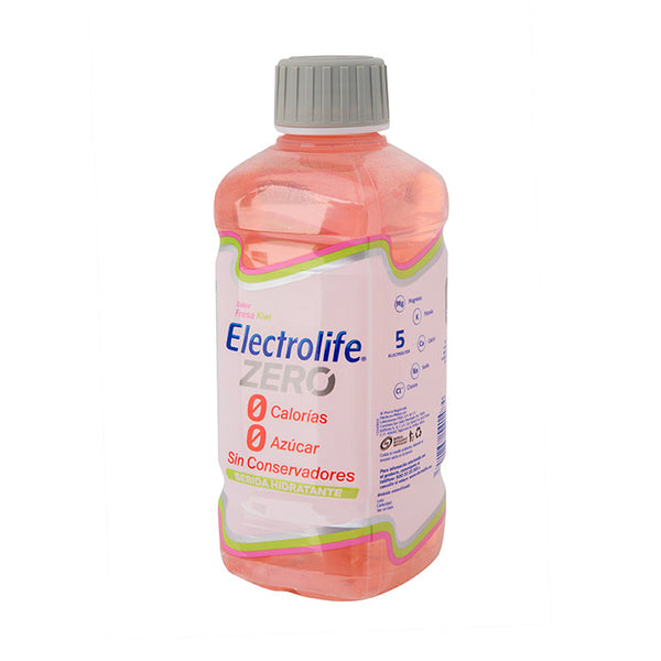 Electrolife Zero Bebida sabor Fresa-Kiwi sin azúcar y sin calorías, Fco. c/625 mL
