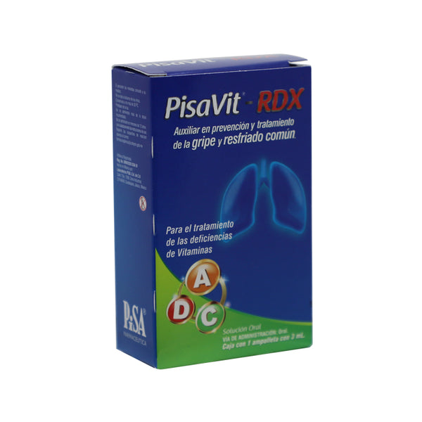 Pisavit-Rdx, Vitaminas A,C,D, Caj. c/1 Ámp. 3 mL Sol Oral