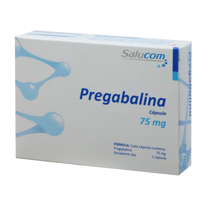 Pregabalina 75 mg, Caj. c/14 Cáps.