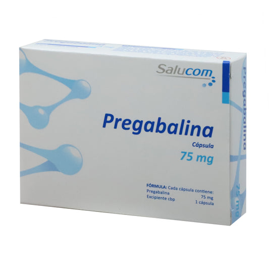 Pregabalina 75 mg, Caj. c/14 Cáps.