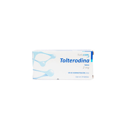 Tolterodina 2mg Tabletas – Control de vejiga