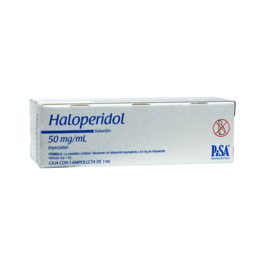 Haloperidol 50mg/ml, Caj. c/1 ampolleta c/1 mL, S.I.
