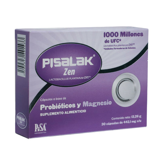 Pisalak Zen 1,000 Millones de UFC/ 56.25 mg, Caj. c/30 Cáps.