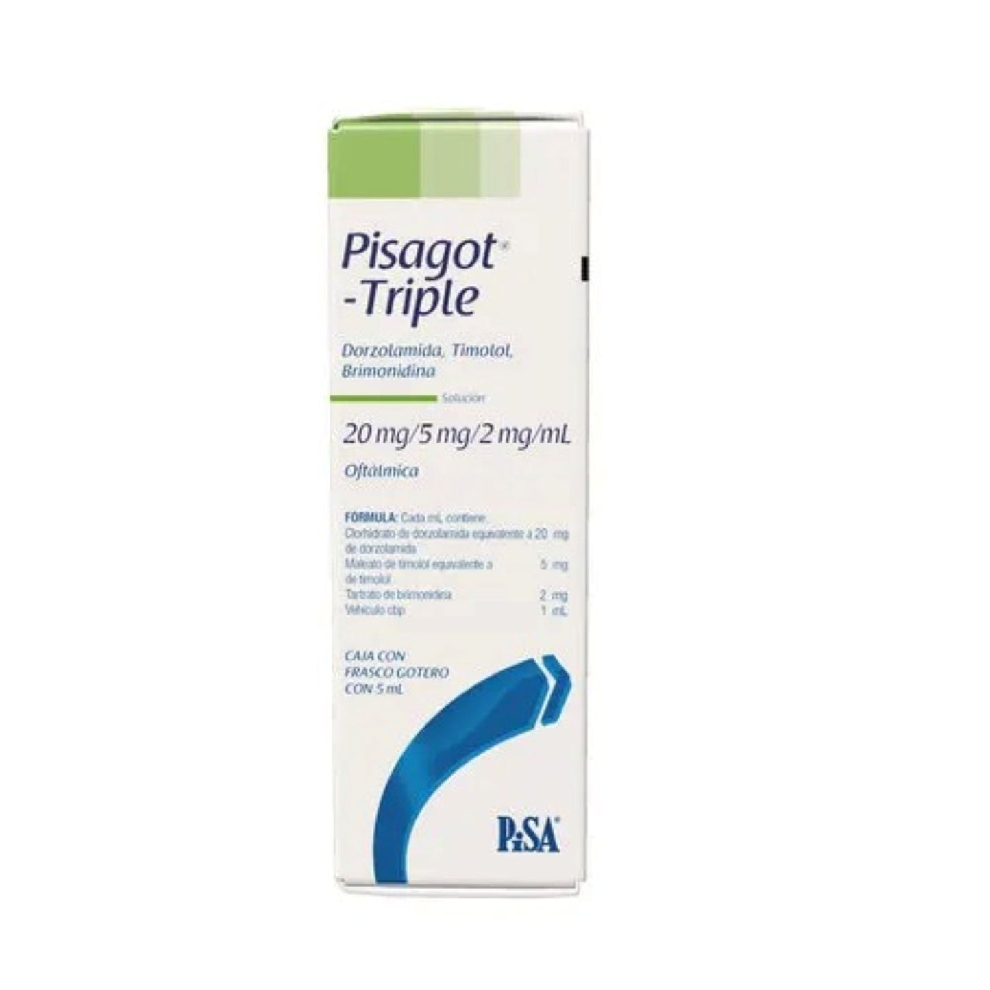 Pisagot Triple 20 mg 5 mg 2 mg Caja con Frasco Gotero de 5 mL Solución Oftálmica | La Paz