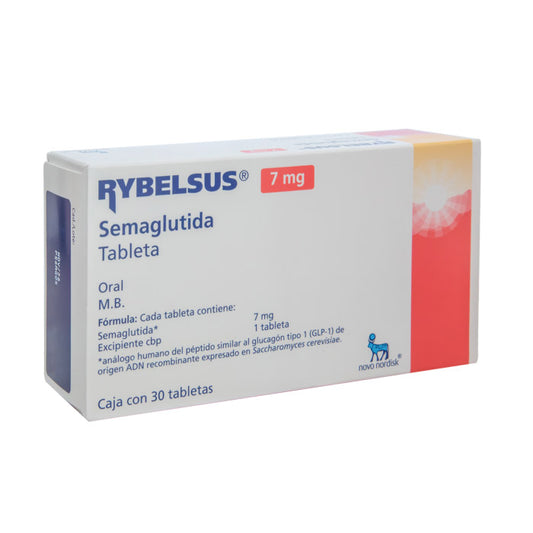 Rybelsus 7 mg, Semaglutida, Caj. c/30 Tab.