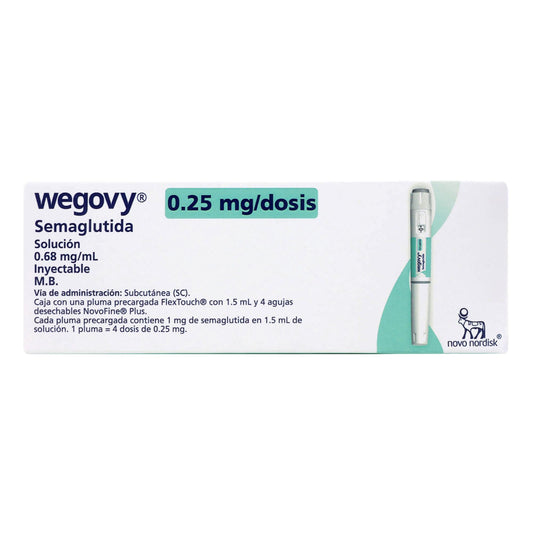 Wegovy FlexTouch 0.25 mg/1.5 mL con 4 Agujas | Pluma Prellenada | Prixz La Paz