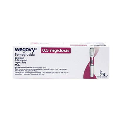 Wegovy FlexTouch 0.5 mg/1.5 mL con 4 Agujas | Pluma Prellenada | Farmacia La Paz