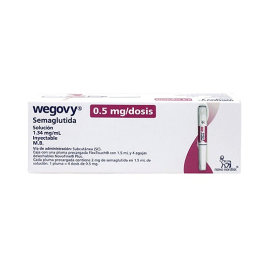 Wegovy FlexTouch 0.5 mg/1.5 mL con 4 Agujas | Pluma Prellenada | Farmacia La Paz