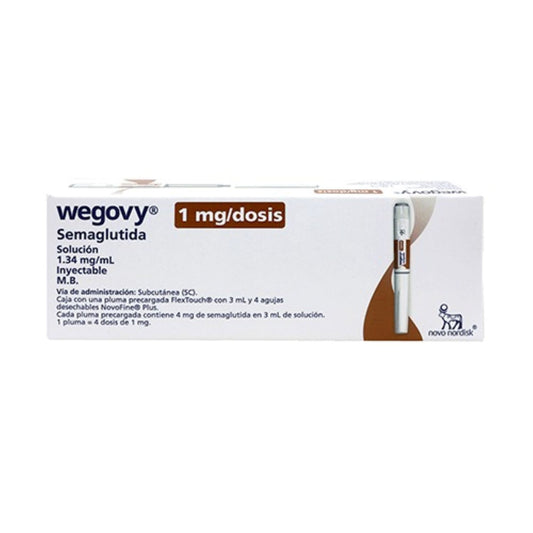 Wegovy FlexTouch 1 mg/3 mL con 4 Agujas | Pluma Prellenada | Farmacia La Paz