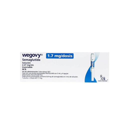 Wegovy FlexTouch 1.7 mg/3 mL con 4 Agujas | Pluma Prellenada | Farmacia La Paz