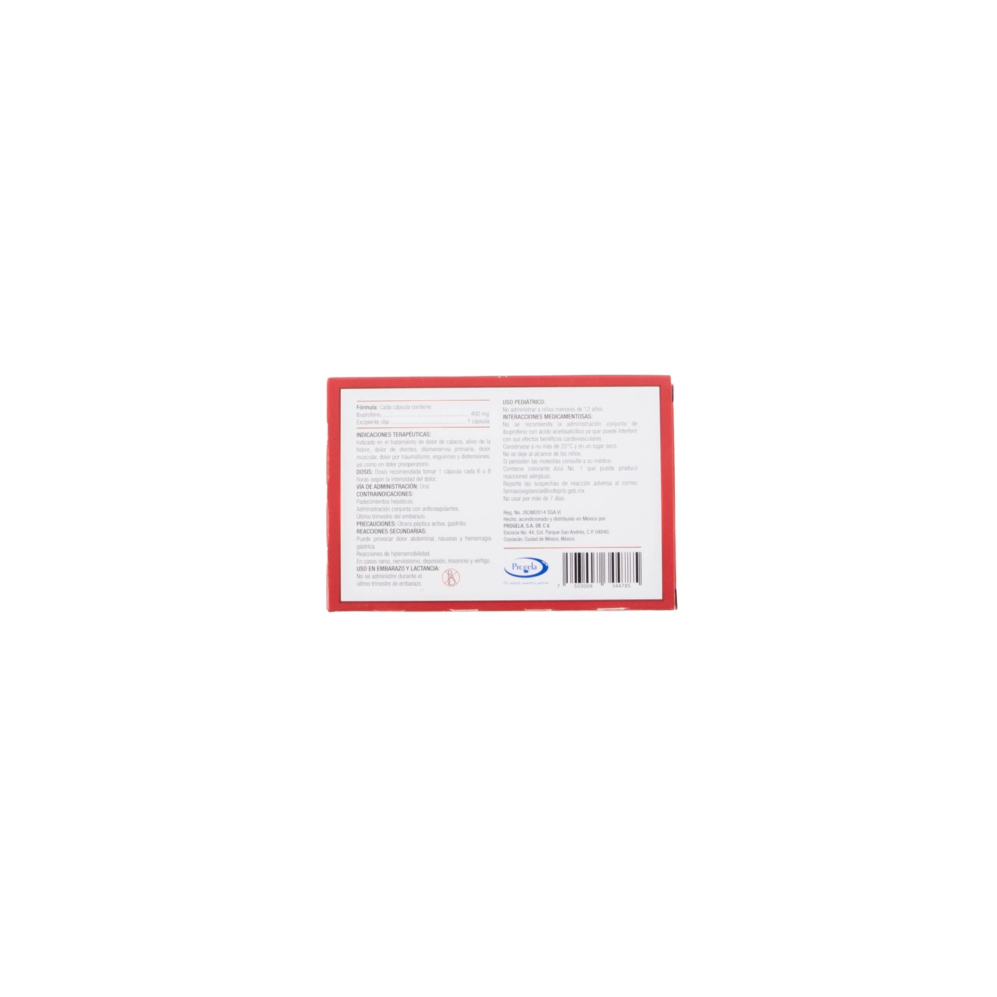 Ibuprofeno 400mg Gel C/10 – Analgésico