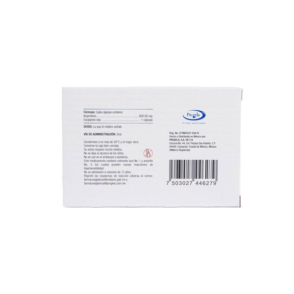 Ibuprofeno 600mg Gel C/10 – Analgésico