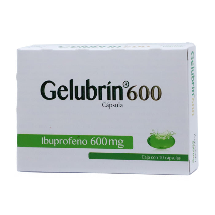 Ibuprofeno 600 mg, Caj. c/10 cáps, Gel
