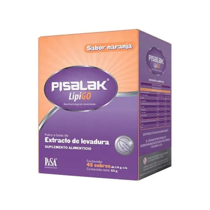 Pisalak Lipigo 1000 mg 45 Sobres Suplemento Alimenticio con Saccharomyces cerevisiae | La Paz