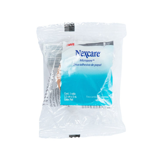 3M Nexcare Cinta Micropore Piel 2.5cm x 5m, 1 pz.