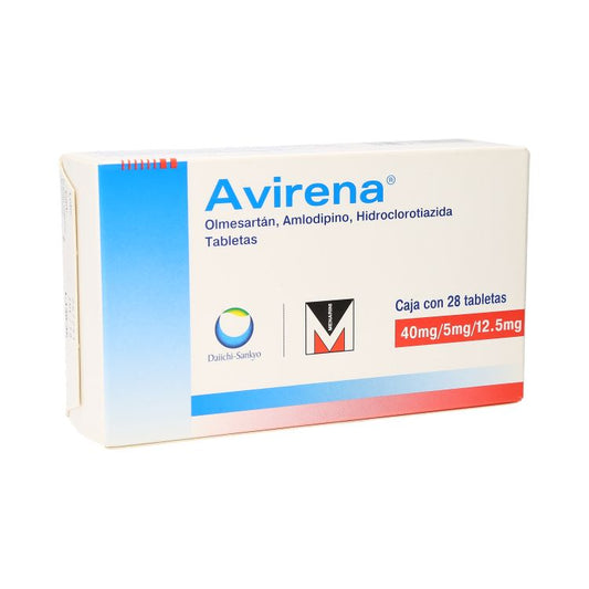 Avirena 40 mg/5 mg/12.5 mg Caja con 28 Tabletas