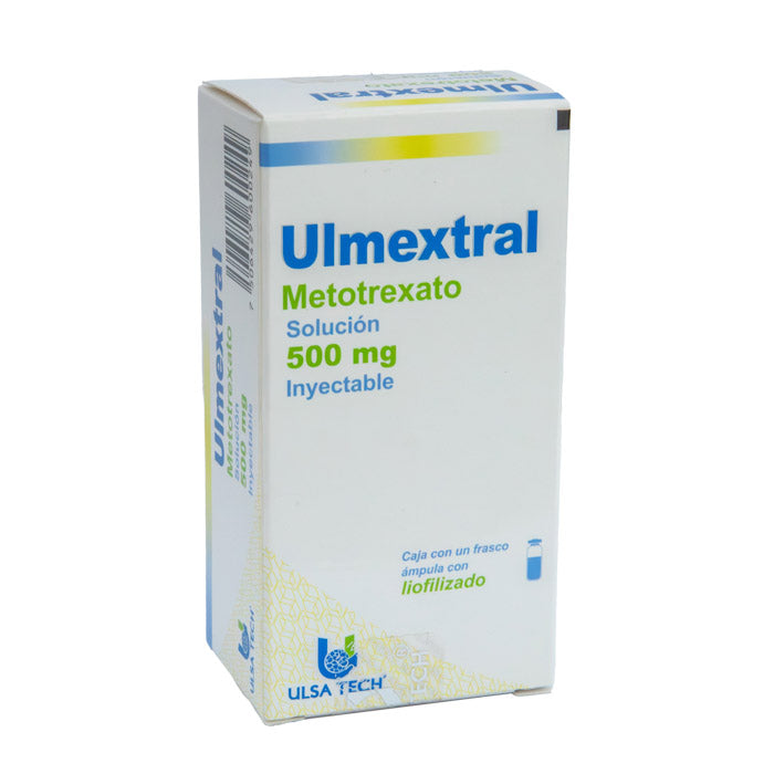 Ulmextral 500mg, Metotrexato sódico, Caj. c/1 Ámp. S.I
