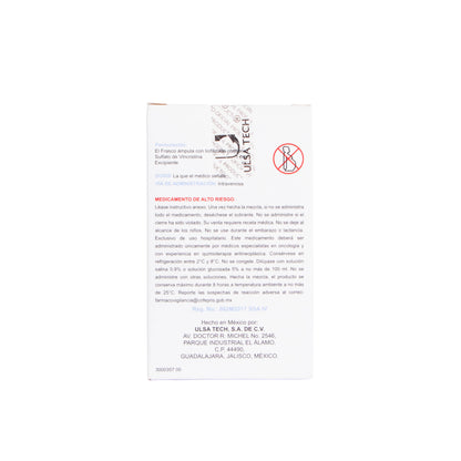 Vincristina Solución Inyectable 1mg/10ml – Oncológico