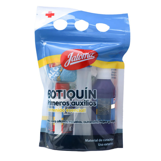 Botiquín primeros auxilios, c/1 bolsa c/8 piezas