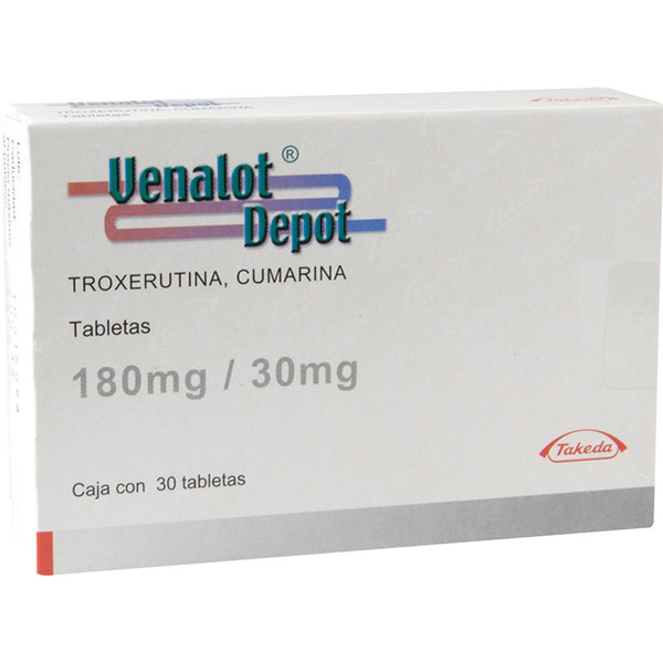 Venalot Depot 180 mg/30 mg Caja con 30 Tabletas de Liberación Prolongada