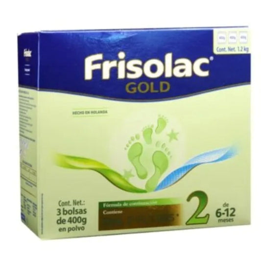 Frisolac Gold 2 Fórmula de Continuación Caja con 3 Bolsas de 400 g | La Paz