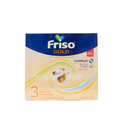 Friso Gold 3 Cja C/3 Bolsas 400g – Fórmula Infantil