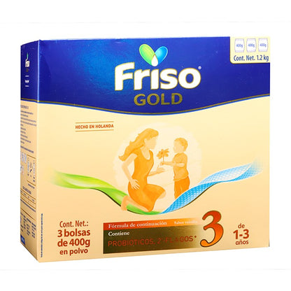 Friso Gold 3 Cja C/3 Bolsas 400g – Fórmula Infantil