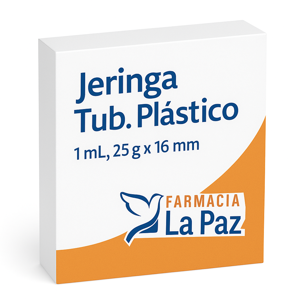 Jeringa Tube Plástico 1ml, 25 g x 16 mm