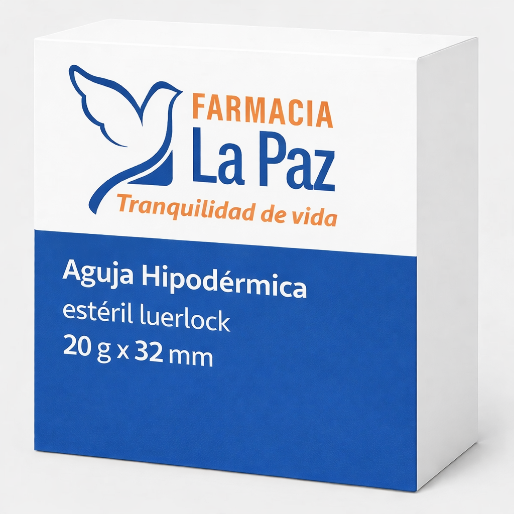 Aguja Hipodérmica estéril luerlock 20 g x 32 mm