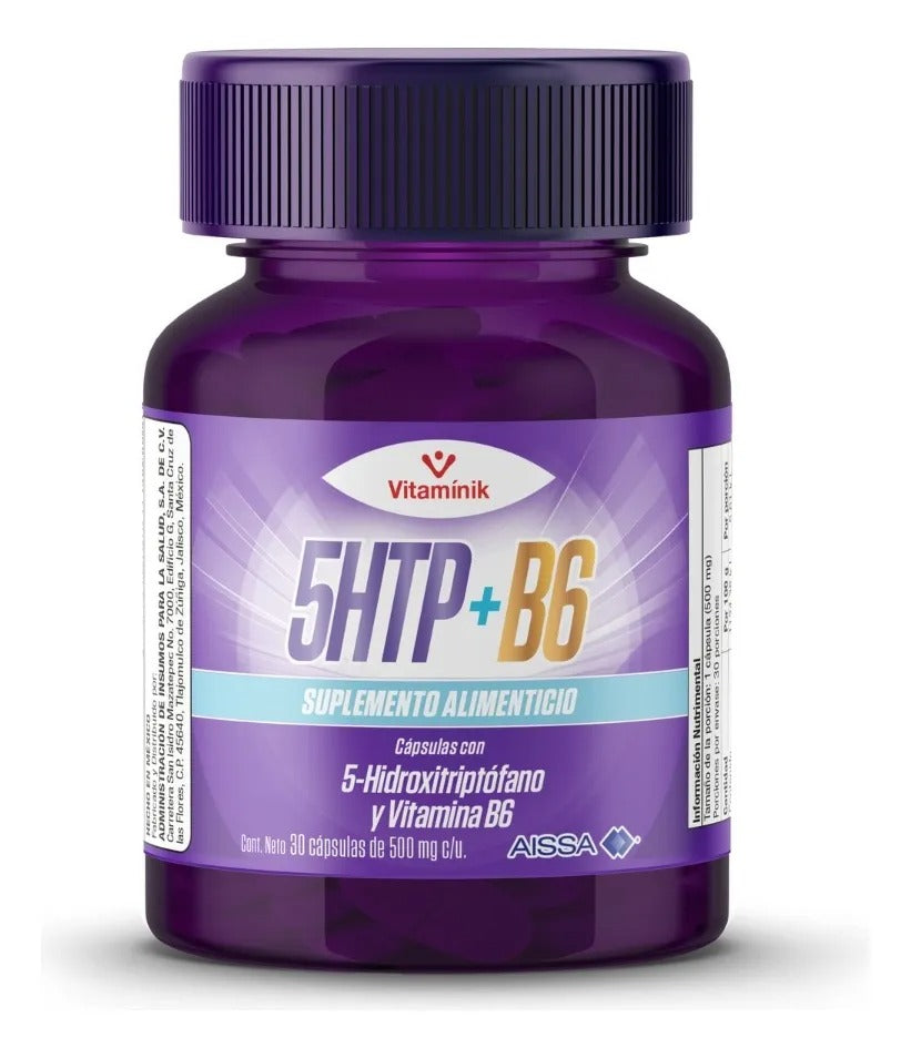 5Htp+B6, 5-Hidroxitriptofano - Vitamina B6, 30 Cáps.